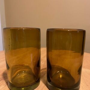 Two Hand Blown Drinking Glasses